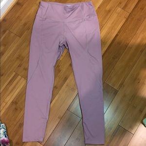 women’s light pink/ purple leggings size M